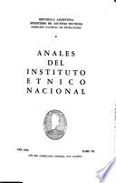 Anales del Instituto Etnico Nacional