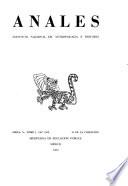 Anales del Instituto Nacional de Antropologia e Historia