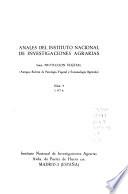 Anales del Instituto Nacional de Investigaciones Agrarias