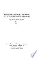 Anales del Instituto Nacional de Investigaciones Agrarias