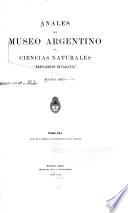 Anales del Museo Argentino de Ciencias Naturales Bernardino Rivadavia.