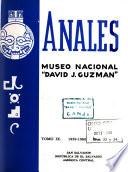 Anales del Museo Nacional David J. Guzmán.