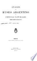 Anales del Museo Nacional de Ciencias Naturales Bernardino Rivadavia.