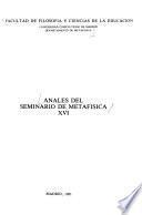 Anales del Seminario de Metafísica