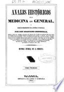 Anales históricos de la medicina en general, y biográfico-bibliográfico de la española en particular