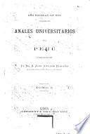 Anales universitarios del Perú
