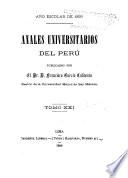 Anales universitarios del Perú