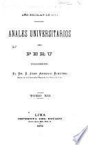 Anales universitarios del Perú