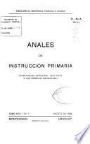 Anales - Uruguay. Consejo Nacional de Enseñanza Primaria y Normal