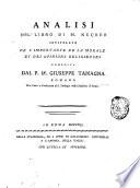Analisi del libro di m. Necker intitolato De l'importance de la morale et des opinions religieuses composta dal p.m. Giuseppe Tamagna Romano ..