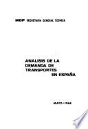 Analisis de la demanda de transportes en España