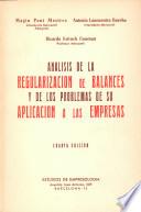 Análisis de la regularización de balances y de los problemas de su aplicación a las empresas