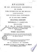 Analisis de las antiguedades [sic] eclesiásticas de España, 2