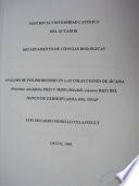 ANALISIS DE POLIMORFISMO EN LAS COLECCIONES DE JICAMA (POLYMNIA SONCHIFOLIA P&E) Y MISO (MIRABILIS EXPANSA R&P) DEL BANCO DE GERMOPLASMA DEL INIAP