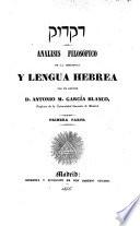 Analisis filosófico de la escritura y lengua hebrea