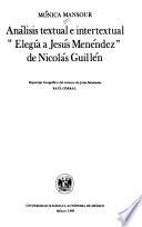 Análisis textual e intertextual, Elegía a Jesús Menéndez de Nicolás Guillén