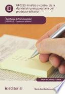 Análisis y control de la desviación presupuestaria del producto editorial. ARGN0109