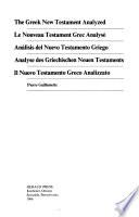 Analyse Des Griechischen Neuen Testaments