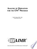 Analysis of Derivatives for the CFA Program