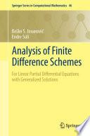 Analysis of Finite Difference Schemes