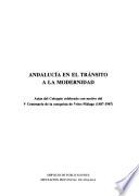 Andalucía en el tránsito a la modernidad
