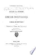 Anexos al informe de la Comision investigadora de la Cámara de disputados sobre el viaducto y túnel del Saladillo