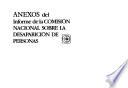 Anexos del informe de la Comisión Nacional sobre la Desaparición de Personas