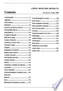 Animal Behavior Abstracts