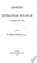 Annales botanices systematicae