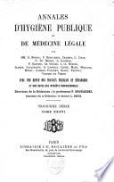 Annales d'hygiène publique et de médecine légale