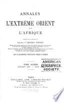 Annales de l'Extrême Orient et de l'Afrique
