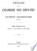 Annales de la Chambre des Députés