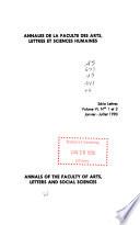 Annales de la Faculté des arts, lettres et sciences humaines