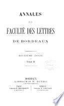 Annales de la Faculté des lettres de Bordeaux