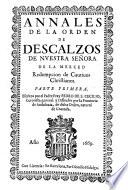 Annales de la orden de descalcos de nuestra Senora de La Merced
