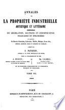 Annales de la propriété industrielle, artistique et littéraire