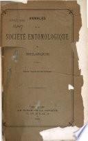Annales de la Société entomologique de Belgique
