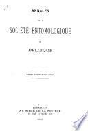 Annales de la Société entomologique de Belgique