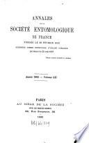 Annales de la Société Entomologique de France