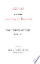 Annales de la Société Jean-Jacques Rousseau