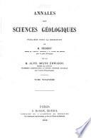 Annales des sciences géologiques