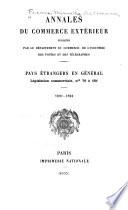 Annales du commerce extérieur