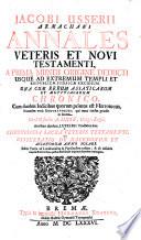 Annales Veteris Et Novi Testamenti