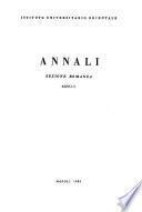 Annali - Sezione romanza