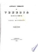 Annali urbani di Venezia dall'anno 810 al 12 maggio 1797