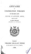 Annuaire de l'instruction publique et des beaux-arts