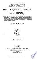 Annuaire historique universel