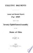 Annual and Biennial Reports for ... Made to the ... General Assembly of the State of Ohio