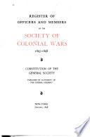 Annual Register of Officers and Members of the Society of Colonial Wars