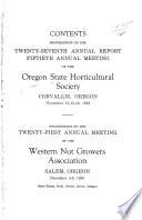 Annual Report. [1st]- Proceedings of the 24th- Annual Meeting of the Oregon State Horticultural Society